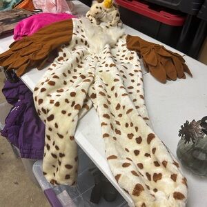 Spotted Owl Costume with Brown Wings